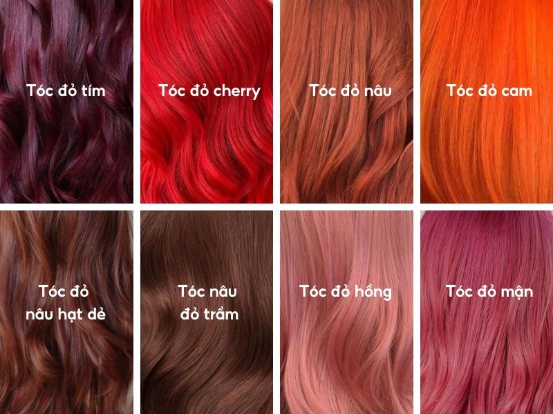 Bảng màu tóc đỏ nam
